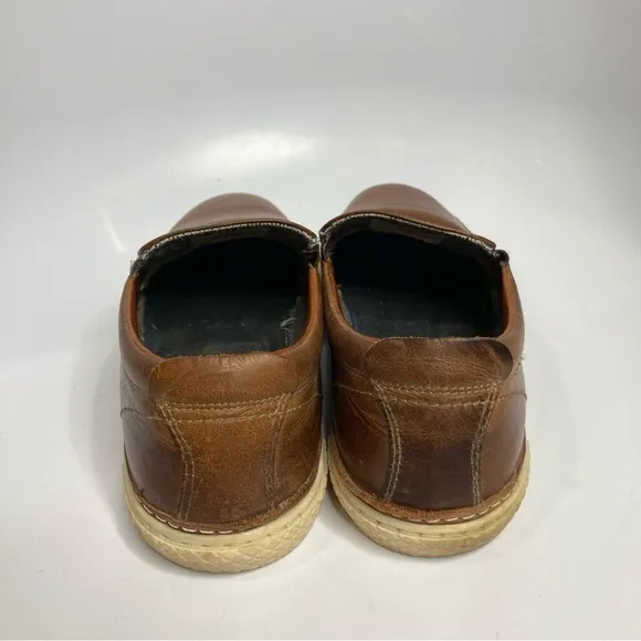 Crevo Tolen chestnut slip on sneakers loafers brown leather size 10.5