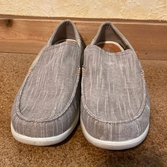 CROCS Men's Santa Cruz II Luxe Tan Slub Slip-On Shoes Loafers