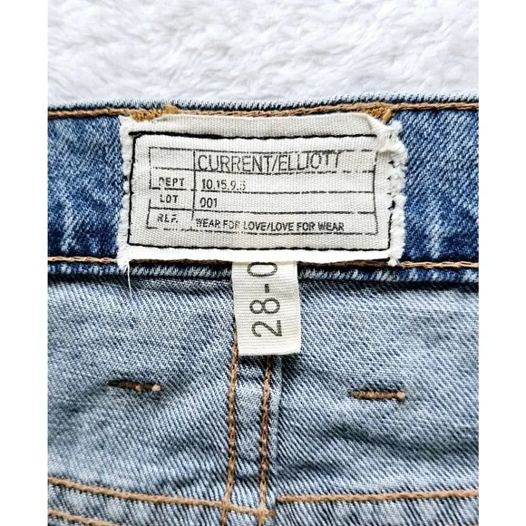 CURRENT ELLIOTT the-fling-tattered-destroy intermix goop boyfriend jeans $335 28