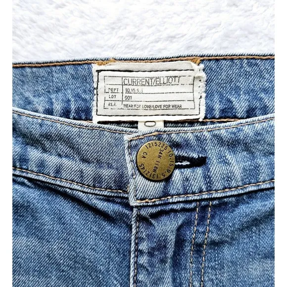 CURRENT ELLIOTT the-fling-tattered-destroy intermix goop boyfriend jeans $335 28