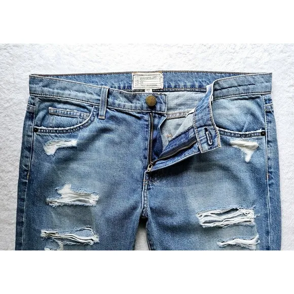 CURRENT ELLIOTT the-fling-tattered-destroy intermix goop boyfriend jeans $335 28