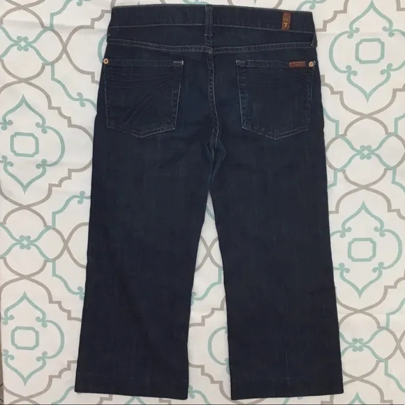 💙👖CUTE! 7FAM DOJO CROP NAVY 7’S👖💙27 3/4 21”