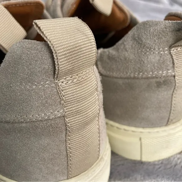 Daniel Patrick Low Top Suede Leather Neutral Tan Cream Lace Up Sneakers Size 7.5
