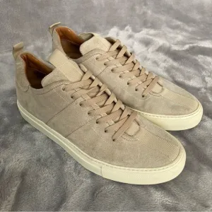 Daniel Patrick Low Top Suede Leather Neutral Tan Cream Lace Up Sneakers Size 7.5