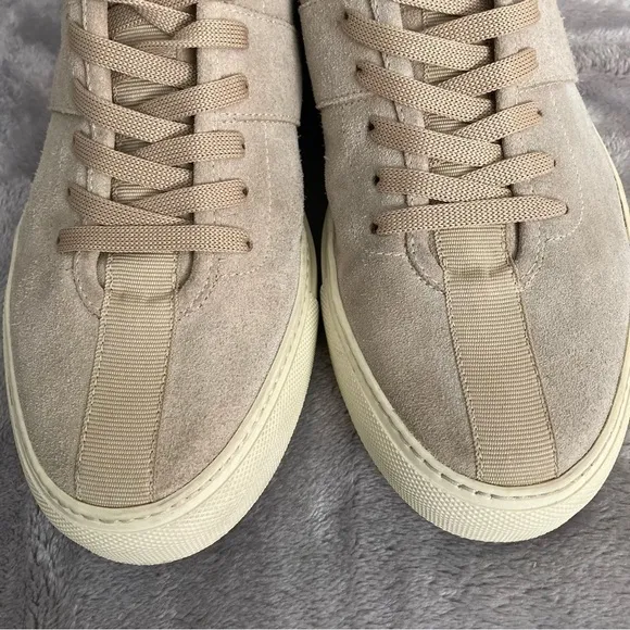 Daniel Patrick Low Top Suede Leather Neutral Tan Cream Lace Up Sneakers Size 7.5