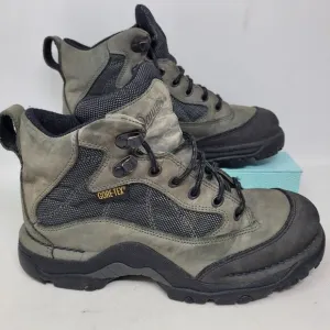 DANNER Radical 45 GTX Mens Sz 7, Womens 8.5 Gray Leather Canvas Gore-Tex Boots