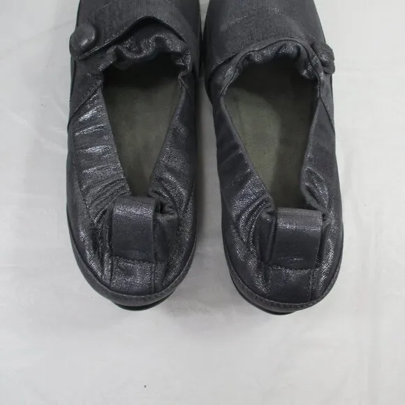 DANSKO Carol Pewter Shimmer Loafers  Size 8