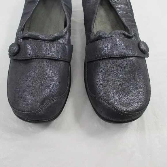 DANSKO Carol Pewter Shimmer Loafers  Size 8