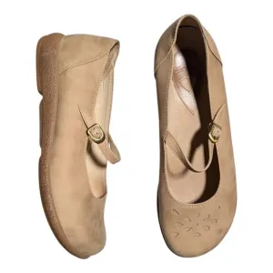 Dansko Guinevere Beige Nubuck Leather Floral Laser Cut Mary Jane Flats Sz 40 9.5