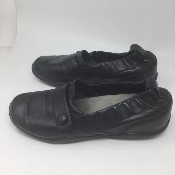 Dansko Karen Black Leather Shoes w/ Back Elastic 41