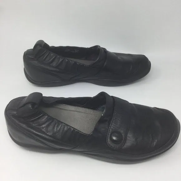 Dansko Karen Black Leather Shoes w/ Back Elastic 41