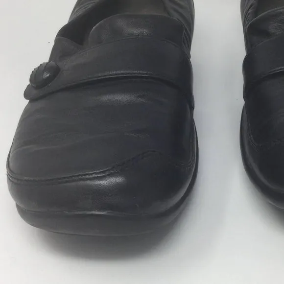 Dansko Karen Black Leather Shoes w/ Back Elastic 41