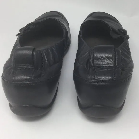 Dansko Karen Black Leather Shoes w/ Back Elastic 41