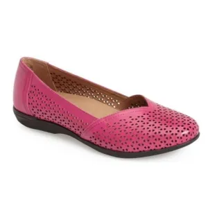 Dansko | Neely Flats Pink Perforated Leather Comfort Cut-Out Ballet Fuchsia 39 9