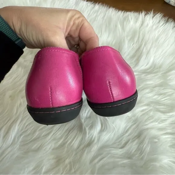 Dansko | Neely Flats Pink Perforated Leather Comfort Cut-Out Ballet Fuchsia 39 9