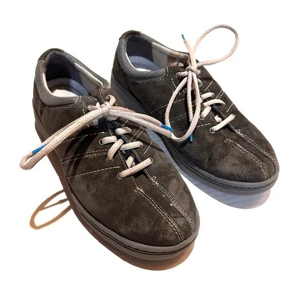Dansko Suede Leather Gray Tie Comfort Sneakers Women's EU 39 US 8.5-9