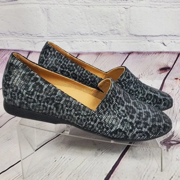 Dansko Women's Size 39 US 8.5 - 9 Grey Leopard Slip On Loafers
