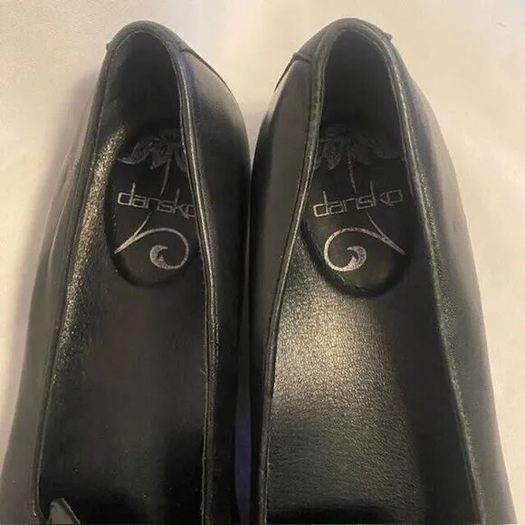 DANSKO Womens Size EU 40 / US 9.5 Oksana Black Leather Loafers Shoes