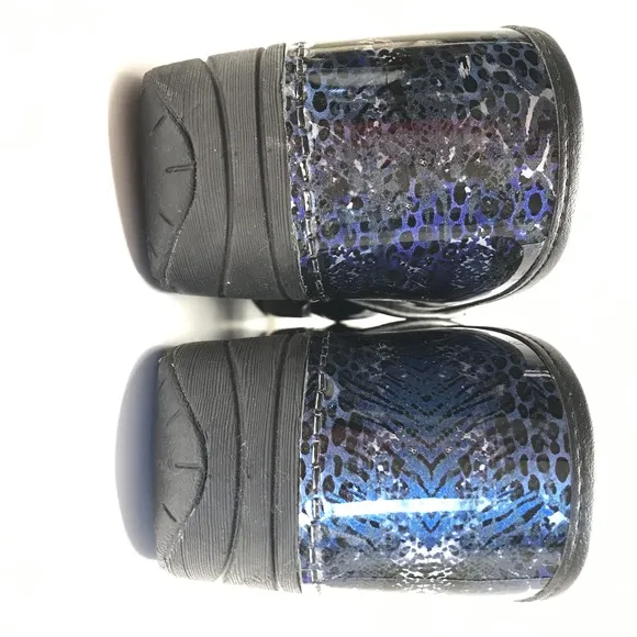 Dansko XP 2.0 Clogs Loafers Shoes Women’s Sz 38 EU 7.5 - 8 US Blue Black Patent
