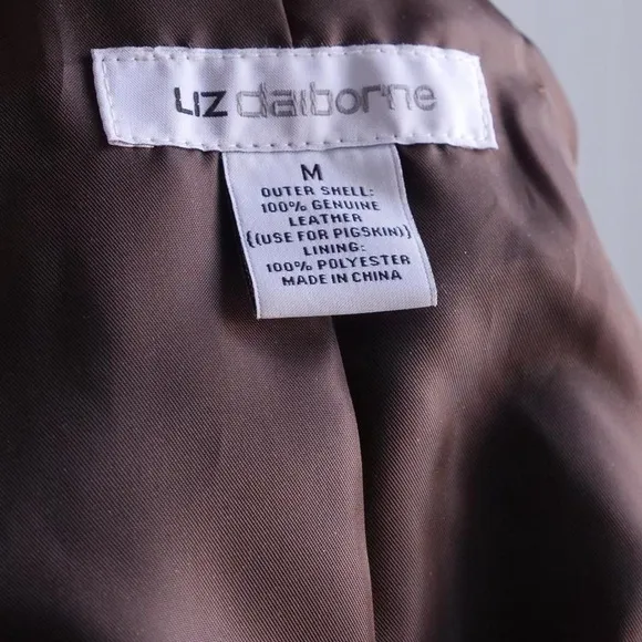 Deadstock y2k Liz Claiborne chocolate suede longline jacket