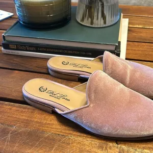 Del Toro Pink Velvet Loafers | Size 8W | Made in Italy