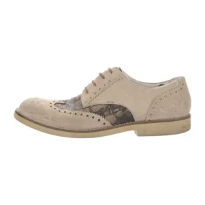 DEL TORO Suede Lasercut Accents Brogues Mens Loafers Cream Nubuck Wingtip Sz 11