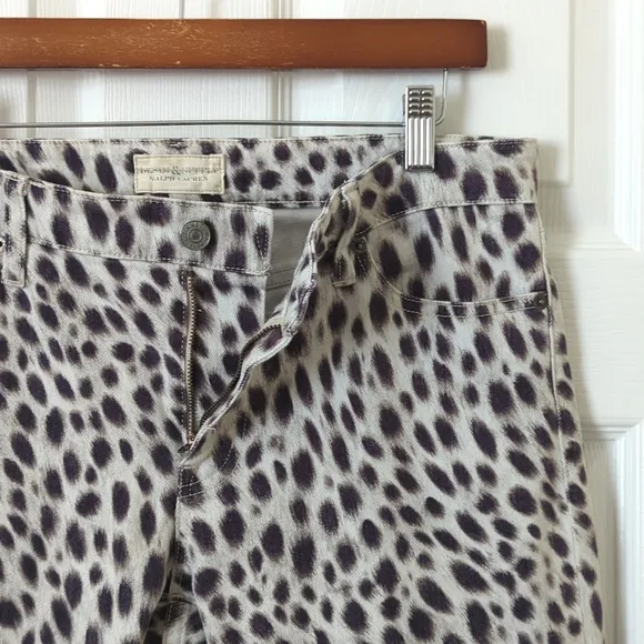 Denim &amp; Supply Ralph Lauren Cheetah Print Mid Rise Ankle Cropped Skinny Jeans 31