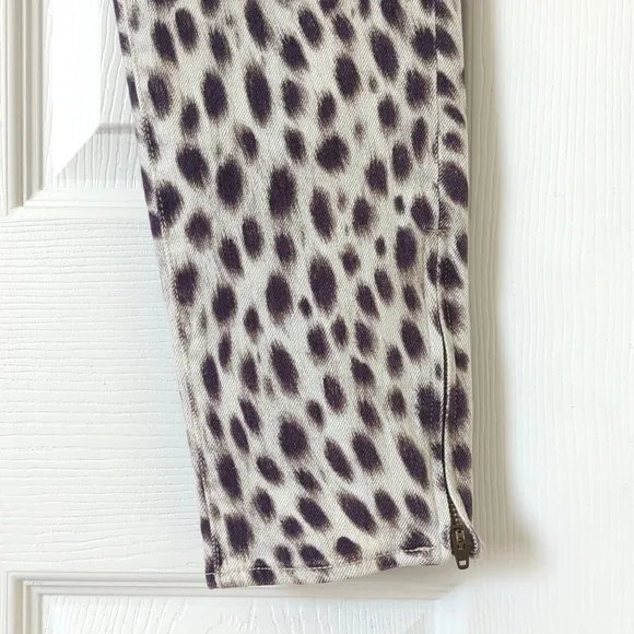 Denim &amp; Supply Ralph Lauren Cheetah Print Mid Rise Ankle Cropped Skinny Jeans 31