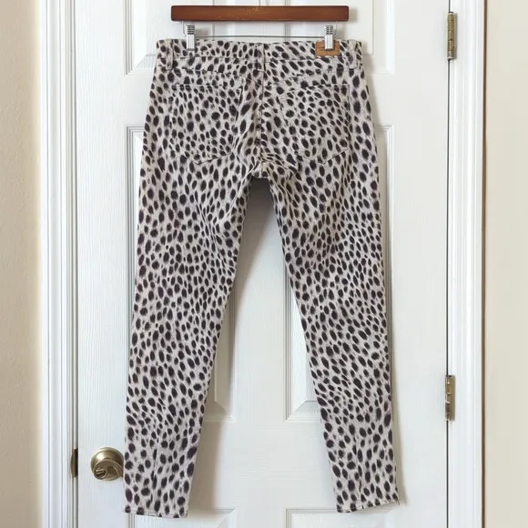 Denim &amp; Supply Ralph Lauren Cheetah Print Mid Rise Ankle Cropped Skinny Jeans 31