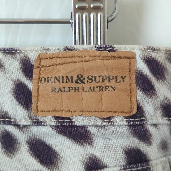 Denim &amp; Supply Ralph Lauren Cheetah Print Mid Rise Ankle Cropped Skinny Jeans 31
