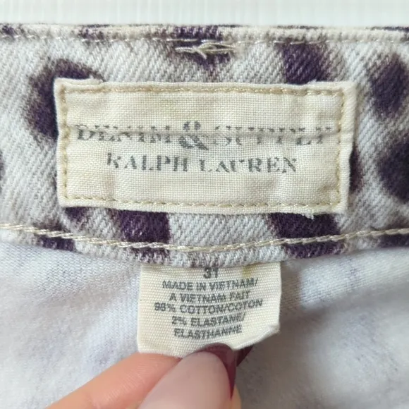 Denim &amp; Supply Ralph Lauren Cheetah Print Mid Rise Ankle Cropped Skinny Jeans 31