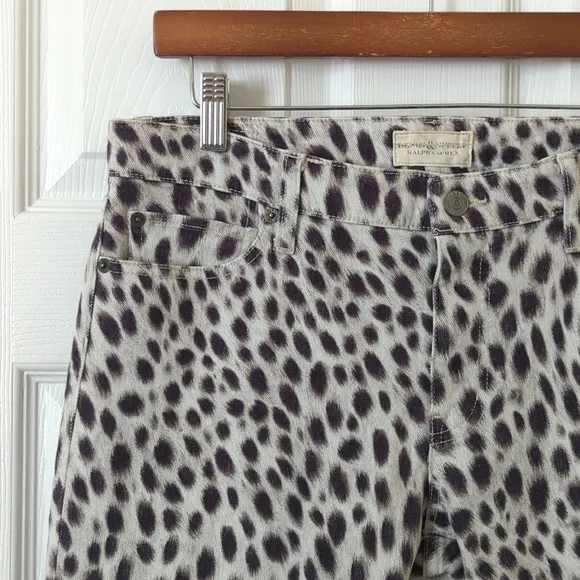 Denim &amp; Supply Ralph Lauren Cheetah Print Mid Rise Ankle Cropped Skinny Jeans 31