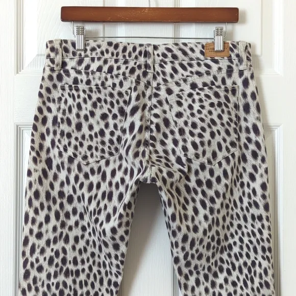 Denim &amp; Supply Ralph Lauren Cheetah Print Mid Rise Ankle Cropped Skinny Jeans 31