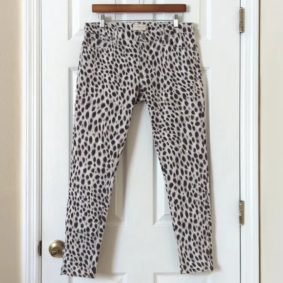 Denim &amp; Supply Ralph Lauren Cheetah Print Mid Rise Ankle Cropped Skinny Jeans 31