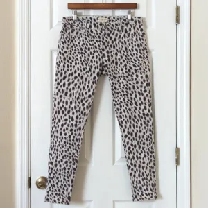Denim &amp; Supply Ralph Lauren Cheetah Print Mid Rise Ankle Cropped Skinny Jeans 31