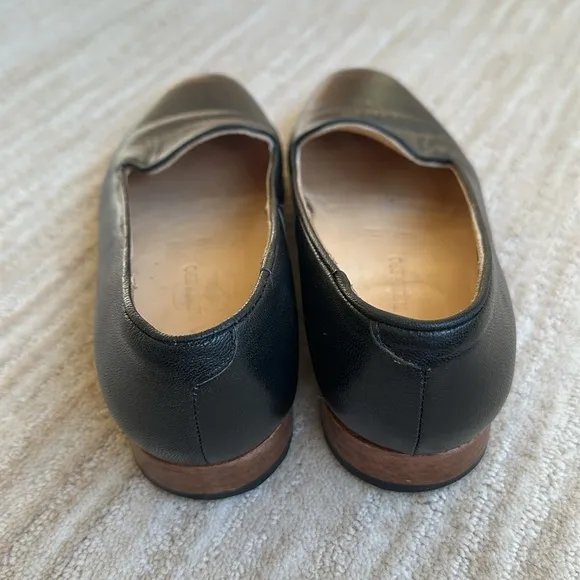 Dieppa Restrepo Leon Loafer Black Leather Classic Flats Shoes Size 8