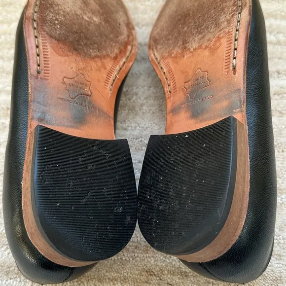 Dieppa Restrepo Leon Loafer Black Leather Classic Flats Shoes Size 8