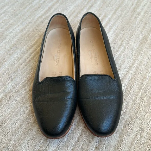 Dieppa Restrepo Leon Loafer Black Leather Classic Flats Shoes Size 8