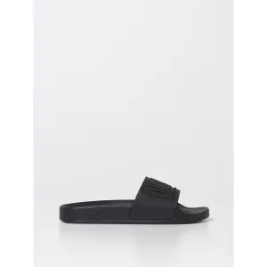 Diesel Slide Sandals SKBSLIM Rubber Sole Kids Black Footwear