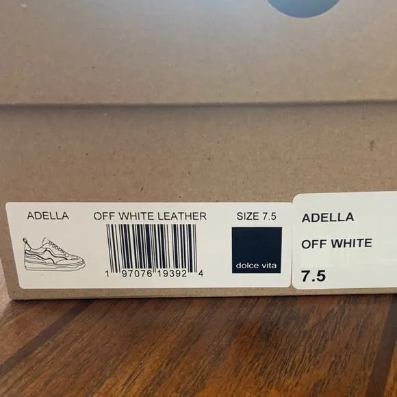Dolce Vita Adella Sneakers Off White Shoes Size 7.5 NEW IN BOX