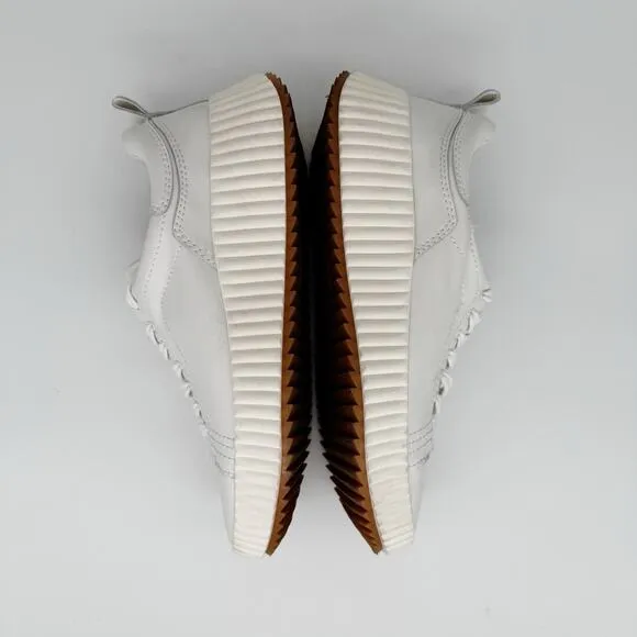 Dolce Vita Womens Devote Platform Sneakers Size 9.5 White Leather Chunky Sporty