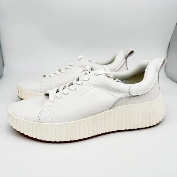 Dolce Vita Womens Devote Platform Sneakers Size 9.5 White Leather Chunky Sporty