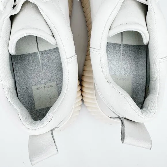 Dolce Vita Womens Devote Platform Sneakers Size 9.5 White Leather Chunky Sporty