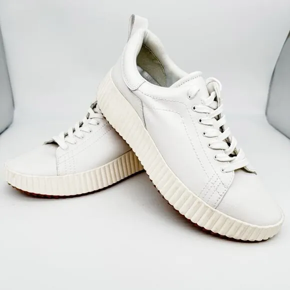 Dolce Vita Womens Devote Platform Sneakers Size 9.5 White Leather Chunky Sporty
