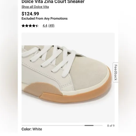 Dolce Vita Zina Sneakers Women’s Size 9