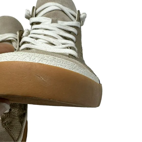 Dolce Vita Zoel Sneakers Gold Calf Hair Multicolor Womens Size 8