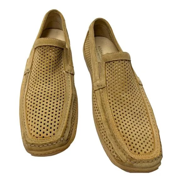 DONALD J. PLINER Sport Tan‎ Perforated Suede Casual Loafers