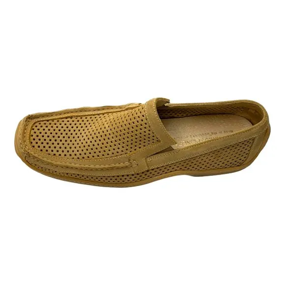 DONALD J. PLINER Sport Tan‎ Perforated Suede Casual Loafers