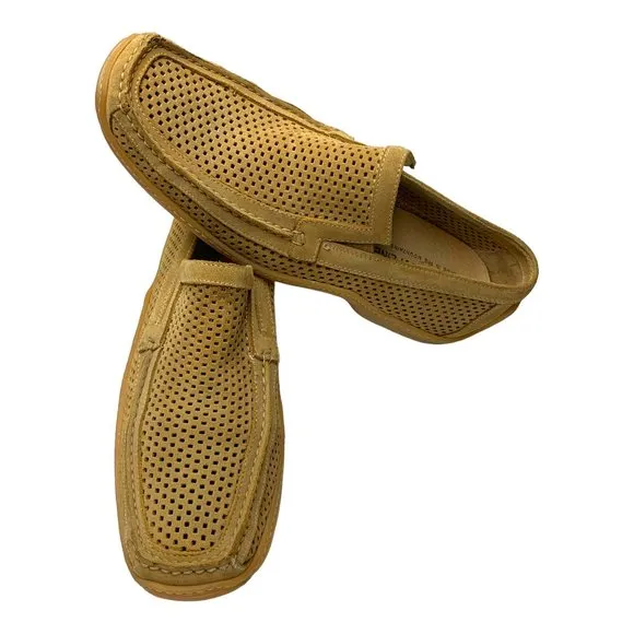 DONALD J. PLINER Sport Tan‎ Perforated Suede Casual Loafers