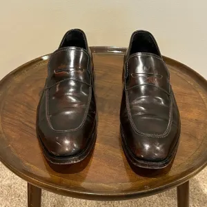 Donald J Pliner Zylon Brown Leather Loafers Size 10M